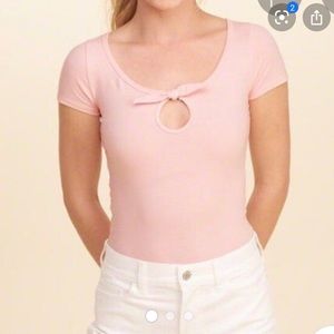 Hollister Pink Tie Bodysuit